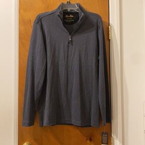 Tasso Elba Gray Quarter Zip Sweater